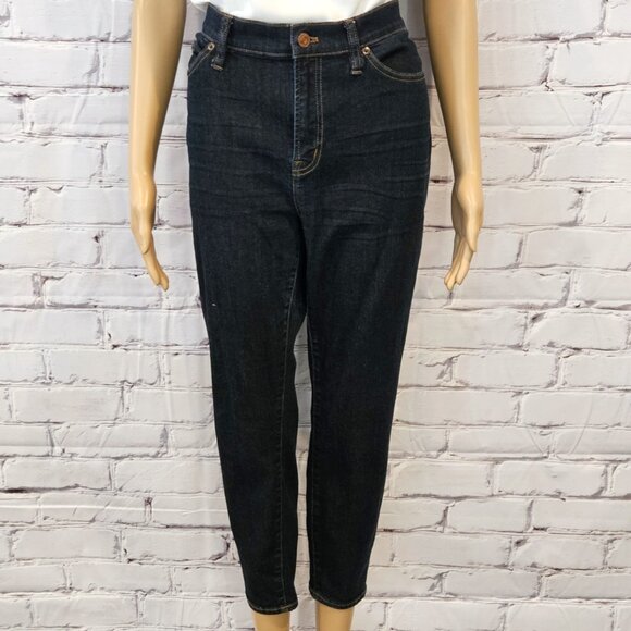 J. CREW - Lookout high rise skinny dark wash blue jeans - Picture 4 of 11